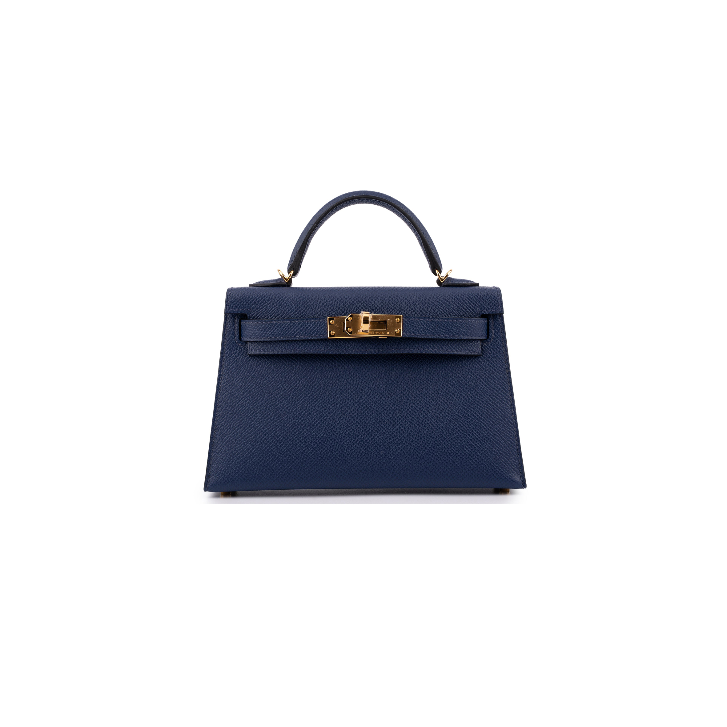 HERMÈS KELLY MINI II BLUE SAPPHIRE EPSOM (19*12*5.5cm)